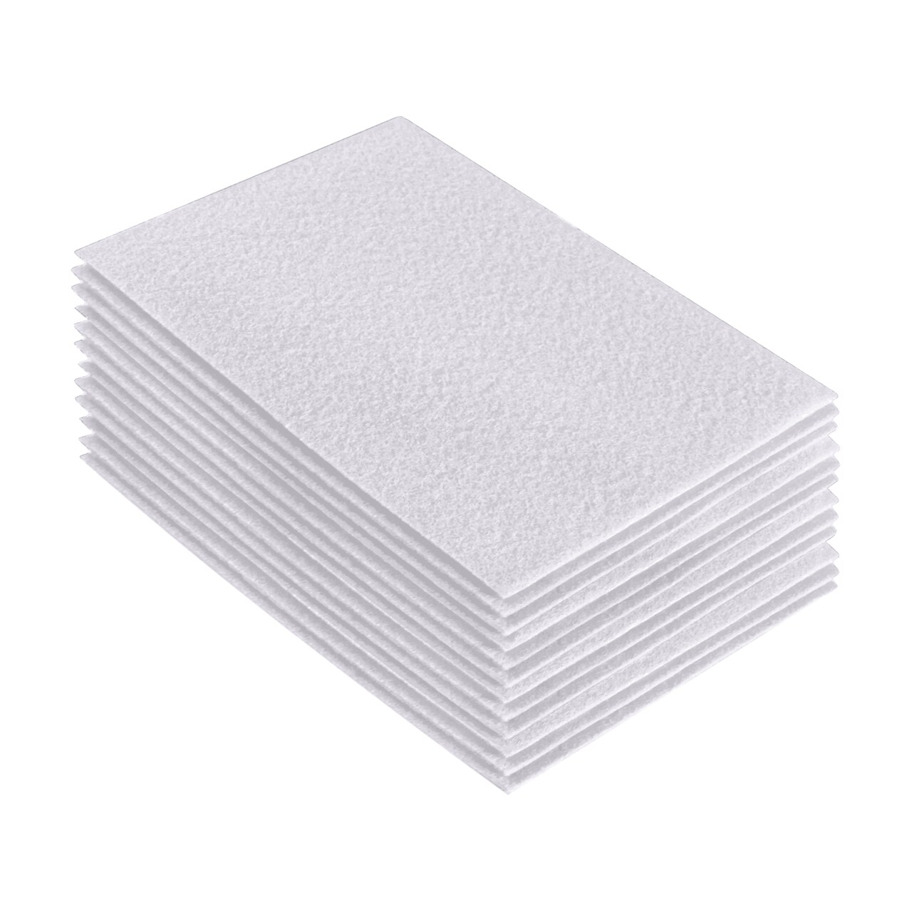 FabricLA Acrylic Felt Sheets for Crafts - Precut 9" X 12" Inches (20 cm X 30 cm) Felt Squares - Use Felt Fabric Craft Sheets for DIY, Costume, and Decoration | White - 12 Pieces